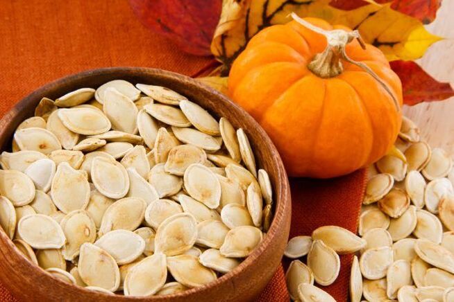 Pumpkin seeds will help to safely remove worms from the body